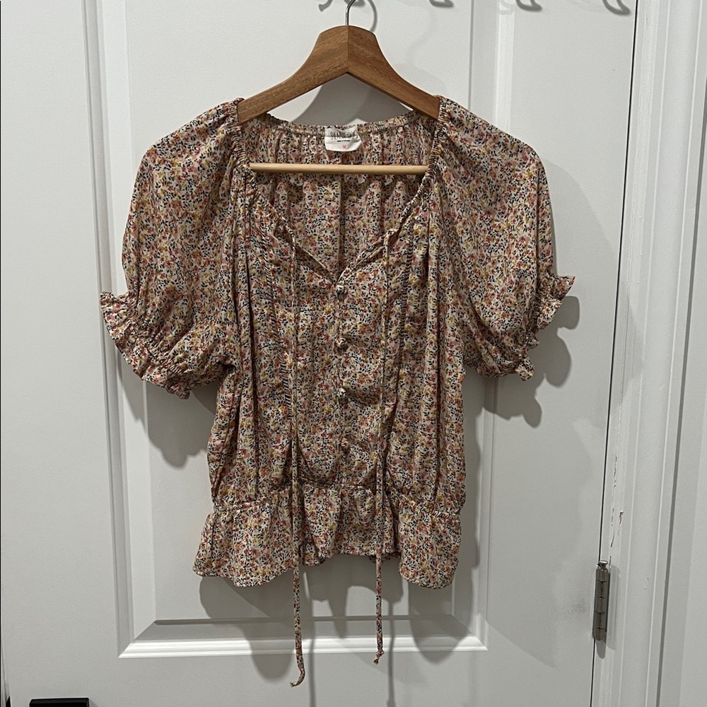 Sienna Sky Multicolor Floral Blouse Size Medium